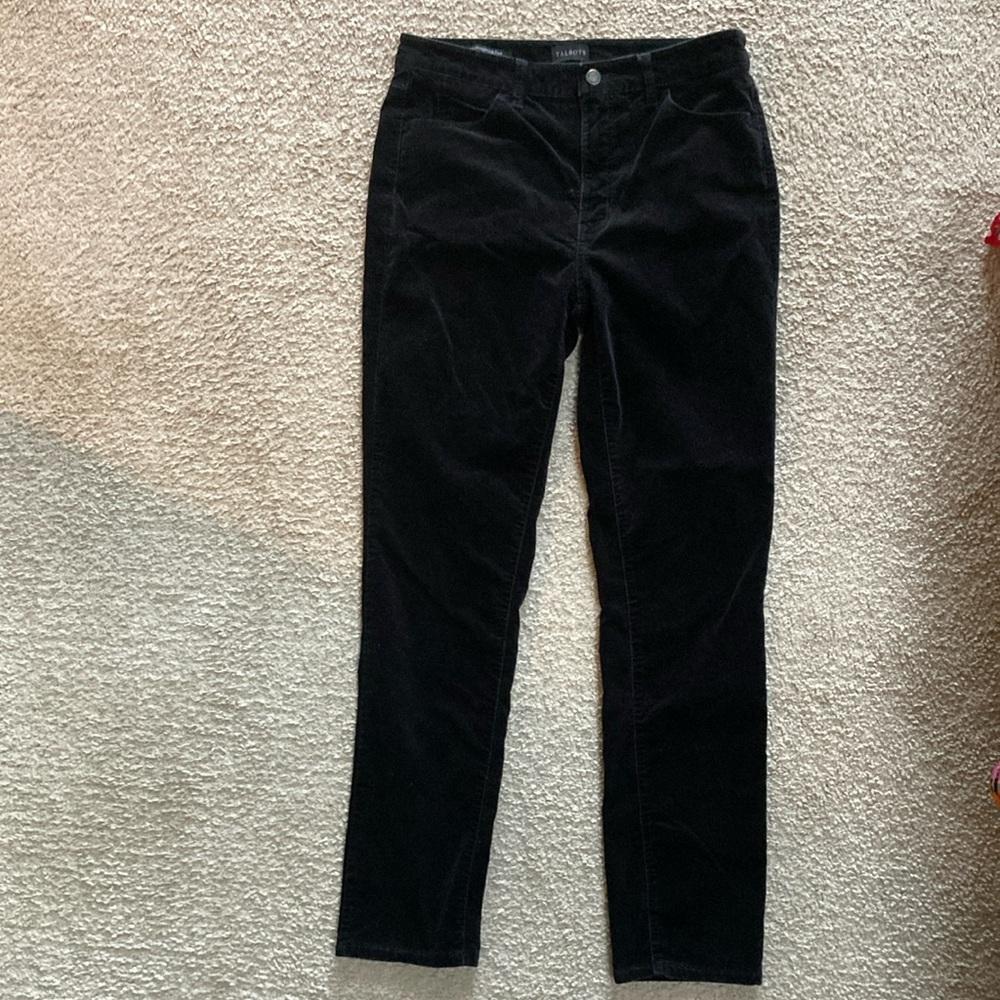 Talbots Black Velveteen Pants